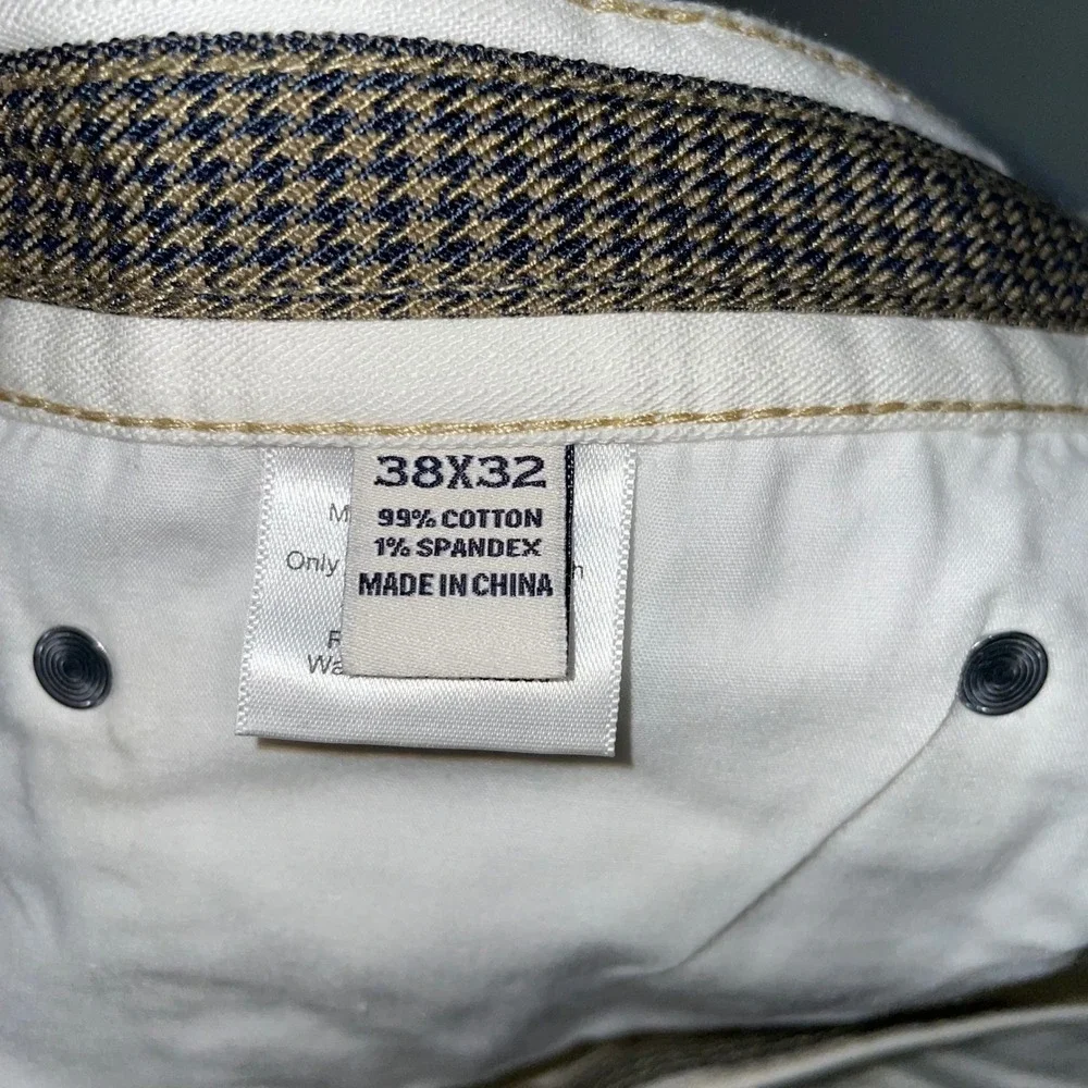 Joseph Abboud Mens White Straight Leg Jeans Stretch Denim 38x32